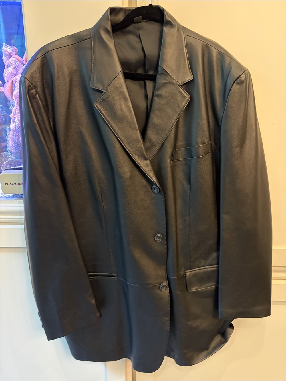 jf j.ferrar Black Leather Blazer Jacket